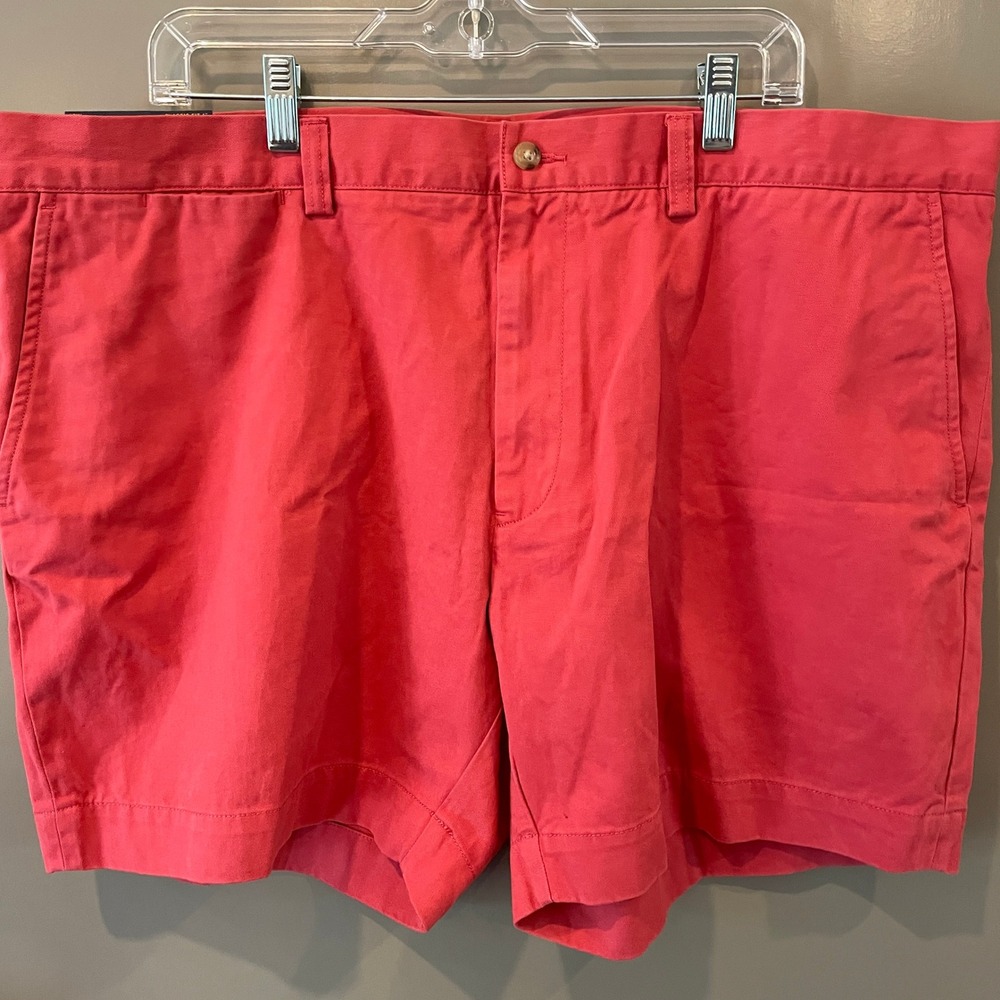 Polo Ralph Lauren Classic Fit 6 Inch Chino Shorts Mens 42 Pink Coral Cotton New